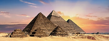 gray, orange, clouds, Pyramid, pyramids, egypt, banner, header, egyptian, ancient, desert
