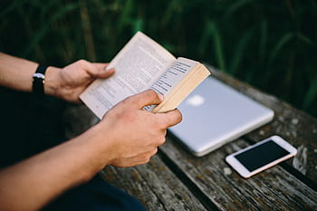 orang-orang, musim panas, Book, notebook dibuka, waktu, membaca buku, danau, dermaga tua, malam, jam sihir, dermaga kayu
