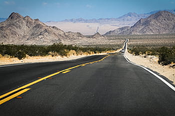 grigio, calcestruzzo, strada, blu, cielo, itinerario, Arizona, viaggio, America, autostrada, unito