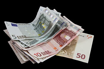bankovky s různou nominální hodnotou, bankovky, euro, účty, peníze, Hotovost a hotovostní ekvivalenty, měna