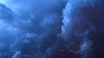低、 角度の写真、 暗い、 曇り、 空、 雷雨、 雲、 フラッシュ、 雷雲、 嵐、 フォワード