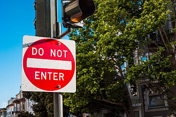 masuk, tanda kontrol lalu lintas, Jangan Masuk, Kontrol Lalu Lintas, Tanda, San Francisco, california, tidak ada entri, jalan, ruang untuk teks, lalu lintas