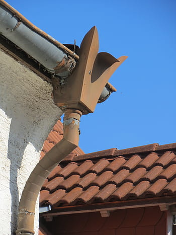 leopoldstr, hockenheim, rain pipe, cullis, rainwater gutter, architectural, detail, roof, architecture