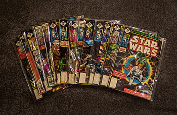 star wars, comic, book collection, floor, comic books, marvel comics, collection, vintage
