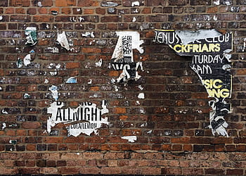 hnědý, beton, stěnové bloky, zeď, cihly, plakát, starý, blok, grunge, budova, textura