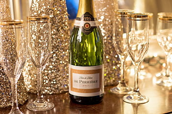 de, perriere bottle, champagne glasses, champagne, celebration, party, wine, alcohol, festive, congratulations, drink