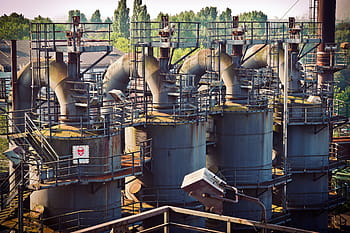gray, industrial, plantation tank, architecture, industry, factory building, building, metal, break up, ruins, industrial heritage