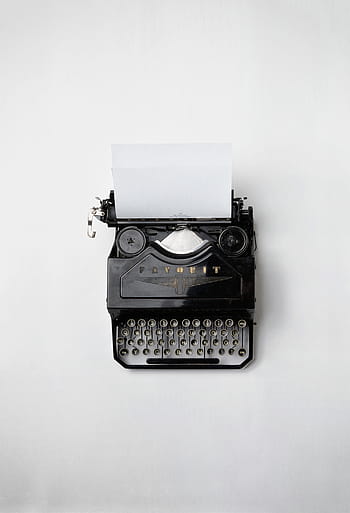 black, typewriter, white, surface, printed, paper, old, vintage, favorit, letters, keys