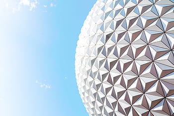 šedá kopule ilustrace, disney, dobrodružství, svět, epcot, kolo, letovisko, zábavní park, disneyland, architektura, nebe