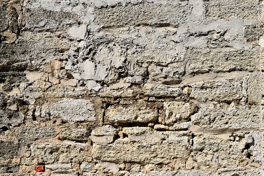 kamenná zeď, Pozadí, grunge, starý, historický, vinobraní, st augustine, Florida, zeď, kámen, textura