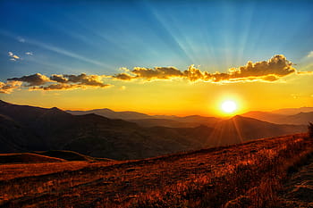 fotografie, hnědý, pohoří, západ slunce, svítání, Příroda, hora, krocan, krajina, kaçkars, přírodní krůta