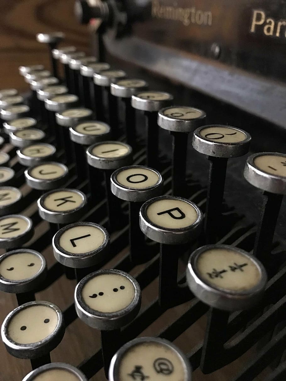 typewriter, vintage, remington, old-fashioned, old, retro Styled, antique, alphabet, typing, typescript, obsolete