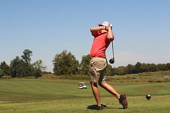 uomo, detenzione, club di golf, golf, sport, verde, corso, giocatore, tempo libero, maschio, giovane