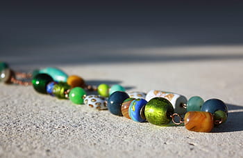 beaded multicolored necklace, pearls, beads, bijoux, jewel, necklace, fashion jewellery, manufacturing, colorful, insert, thread