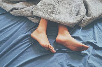person, sleeping, house home bed, Feet, sleeping in, in house, home, bed, people, bedroom, relaxation