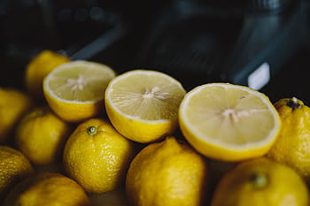 lemon segar, segar, lemon, kuning, buah, yeallow, dibelah dua, buah jeruk, makanan, kesegaran, jeruk - buah