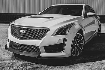 キャデラック、 車、 自動、 アメリカ人、 米国、 自動車の、 車両、 贅沢、 スタイル、 b w、 黒と白