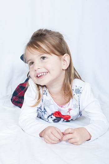 girl, wearing, white, long-sleeved, shirt, child, portrait, happy, fun, kid, little