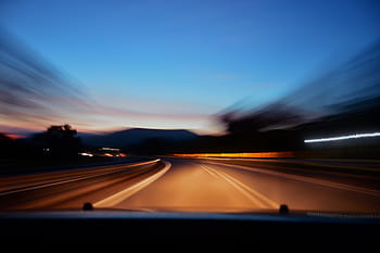 šedá, beton, silnice, časosběrné fotografie, auto, řízení, Dálnice, noc, večer, temný, automobilového průmyslu