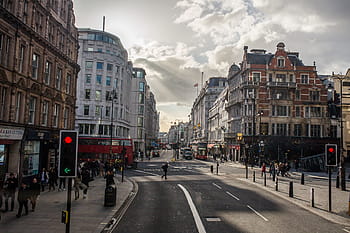 city street bus, red, city, street, bus, transport, urban Scene, london - England, england, uK, people