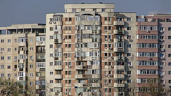 Block Of Flats, Architecture, Apartments, crowded, social, neighborhood, buildings, exterior, house, home, wall