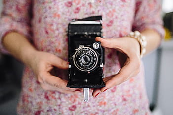 ピンク、 保持、 その他、 アイテム、 女性、 ヴィンテージ、 カメラ、 写真、 写真家、 hpbby、 カメラ-写真機器