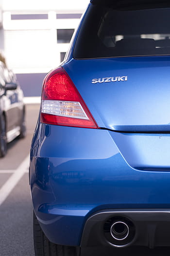 niebieski samochód suzuki, tylny, automatyczny, suzuki, pojazd, światła, niebieski, światła stopu, tylna szyba, wydechowy, samochód