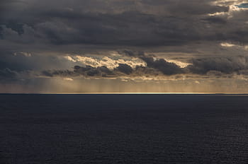 moře, šedá, mraky, horizont, slunce, světlo, západ slunce, slunce a moře, nebe, středomoří, zapadající slunce