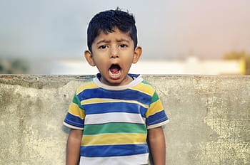 blue, white, shirt, Boy, Child, Shout, Loud, shouting, open mouth, indian, asian
