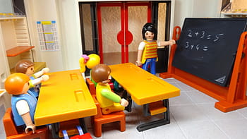 nastavení školy, lego minifigures, škola, založit, playmobil, děti, učitel, třída, matematika, uvnitř, vzdělání