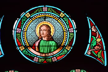 stained glass, window, church, apostle, disciple, loved, jesus, jeans, saint, young, evangelist
