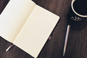 bloc-notes stylo café, bloc-notes, stylo, café, bureau, affaires, bois - matériau, table, papier, marron, personne