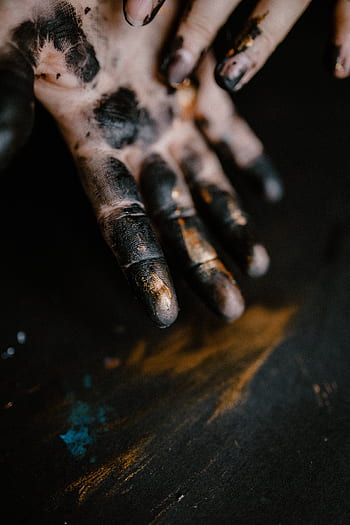 manos, malhumorado, arte, pintura, oscuro, pintor, artista, pintura negra, desordenado, pintado