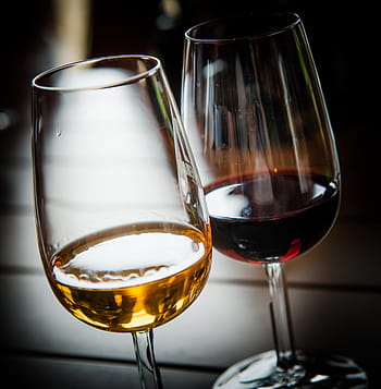 dwa, jasny, kieliszki do wina, wino, szkło, Porto, czerwone wino, białe wino, degustacja wina