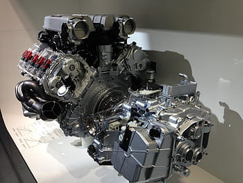 gray, vehicle engine, white, surface, Automobile, Engine, Car, automobile, engine, mechanical parts, manufacturing, modern