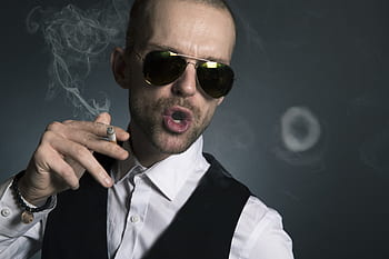 man, smoking, smoke, cigarette, face, person, tobacco, smoker, unhealthy, model, round