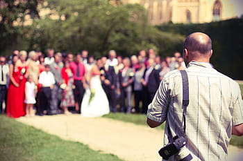 Fotógrafo de casamento, Ação, noiva, câmera, família, amor, pessoas, fotógrafo, casamento, trabalho, ao ar livre