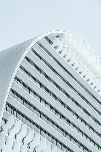 laag, hoekfotografie, beton, gebouw, dag, wit, structuur, architectuur, infrastructuur, ontwerp, blauw