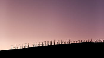 Schattenbildfoto, Windmühlen, Windmühle, Feld, Bauernhof, Solar-, Energie, Berg, Hochland, Landschaft, Himmel