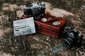古いビンテージカメラ、 古い、 ビンテージ、 カメラ、 キヤノン、 写真、 写真家、 趣味、 カメラ-写真機材、 昔ながらのレトロなスタイル、 機器