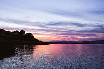 海、 夕日、 水、 ロマンチック、 空、 水景、 カラフル、 ゴールデンアワー、 風景、 オフショア、 風光明媚