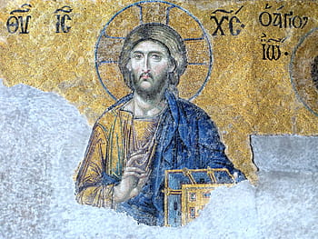 náboženské ilustrace, Kristus, ikona, Hagia Sophia, Istanbul, mozaika, starověké umění, 13. století, víra, Ježíš, náboženství