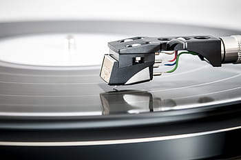 detailní fotografie, Černá, gramofonu, vinyl, otáčet se, stůl, záznam, album, lp, hudba, Zvuk