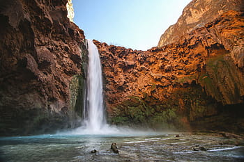 skogafoss vodopády, Příroda, krajina, voda, padá, řeka, mraky, nebe, cestovat, dobrodružství, vodopád