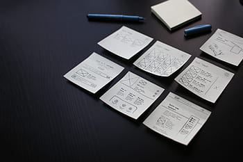 webdesignerの付箋、 Webdesigner、 付箋、 設計、 描画、 メモ、 オフィス、 ペン、 webdesign、 ウェブサイト、 ワイヤーフレーム