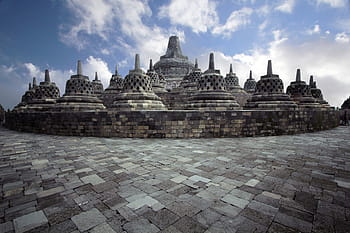 de tempel van Kambodja, Indonesië, borobudur, centraal Java, Java