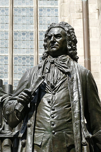 Lipsko, Sasko, historické centrum, prostor, památník, bach, johann sebastian bach, socha, postava, sochařství, historicky
