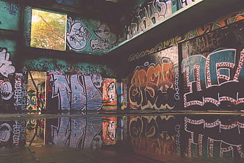 wall with graffiti, graffiti, grunge, design, paint, texture, vintage, ink, dirty, retro, brush