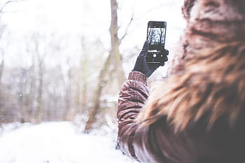 girl shooting, Girl, Shooting, iPhone 6, Musim dingin, dingin, mode, hutan, iphone, ponsel, ruang untuk teks