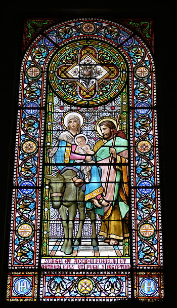 okno kostela, okno, vitráže, kostel, náboženství, víra, Ježíš, bible, Vánoce, křesťanství, maria